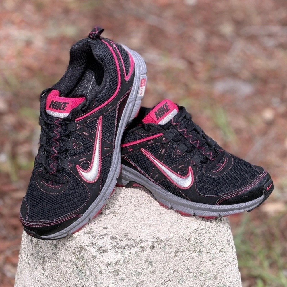 Nike Air Alvord 9 Shoes Womens 9.5 Trail Running Sneakers 443847-001 Black Pink